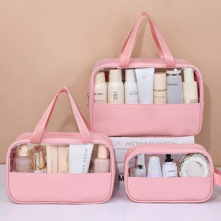 KM Signee Toiletry Bag Pink Travel/Makeup/Storage bags: Full set of three sizes